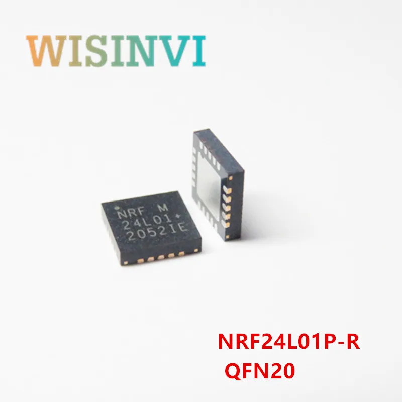 100PCS NRF24L01P-R QFN-20 24L01+ 24L01 2.4GHz  Wireless transceiver chip