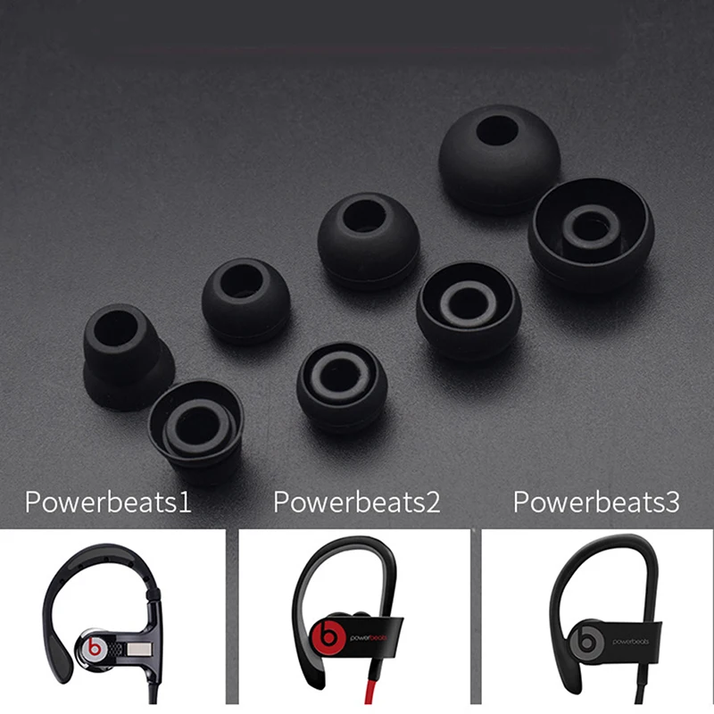 Anti Slip Earplug substituição impermeável, Ear Dicas Pads Set, silicone, fone de ouvido In-Ear, Capas para Beats Power3, 8pcs por lote