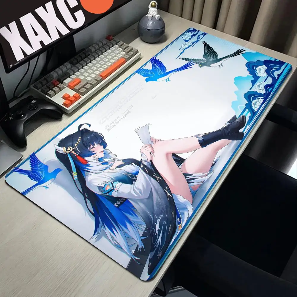 New Wuthering Waves Yangyang Xuanling Mousepad HD Printing Office Gaming Nonslip Mouse Pad Anime Girl Keyboard Overlock Desk Mat