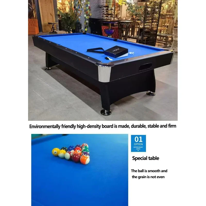 Deluxe 7ft 8ft MDF Sports Table Billiards Modern Custom Size Solid Wood Legs PVC Pocket Clubs Included