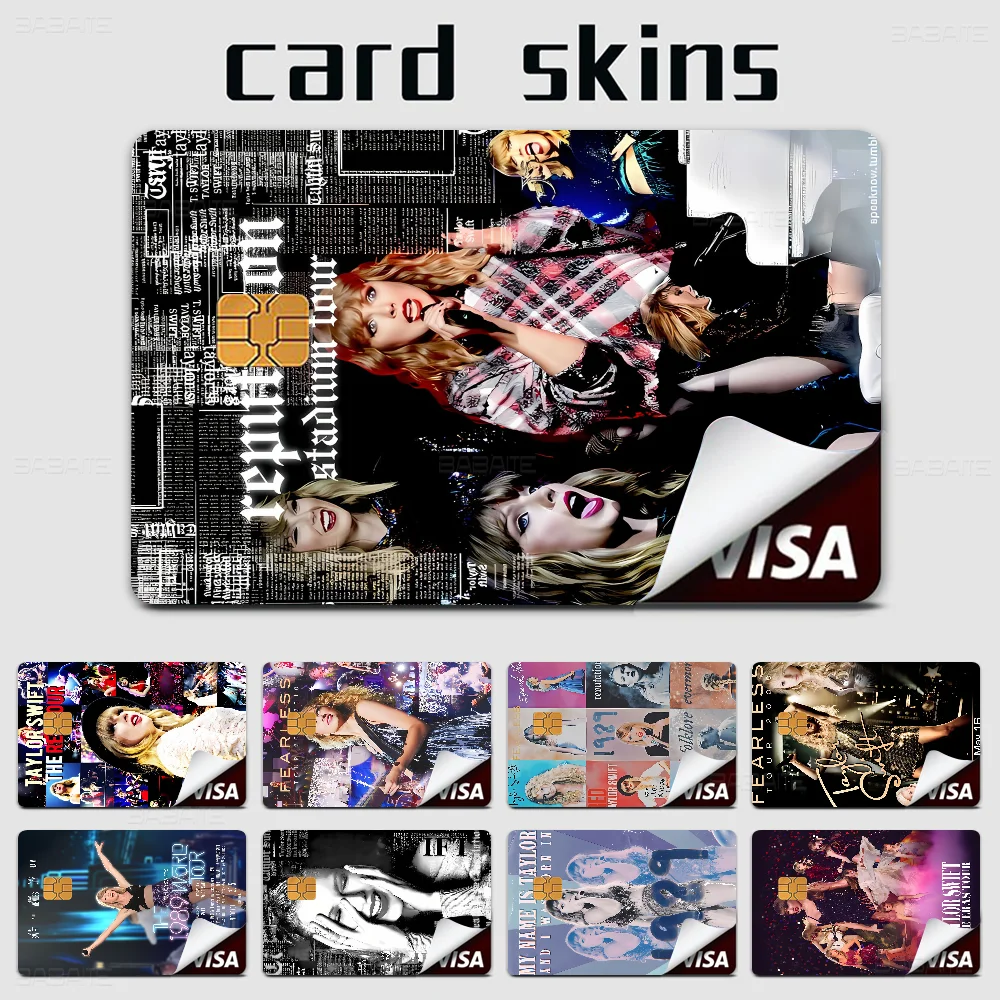 Pop Singer T-Taylor-Swift Game Film Cover Sticker Case For Small Chip Credit Debit Card Front Side