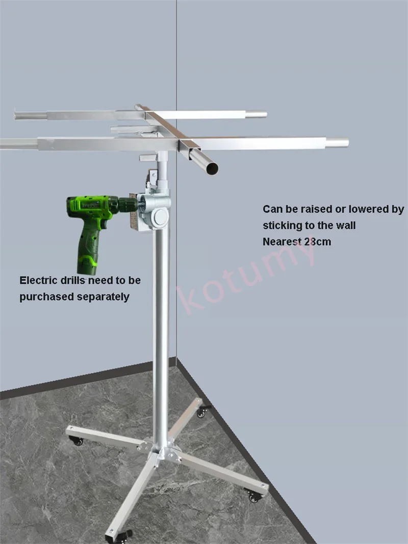 Imagem -04 - Elétrica Multi-function Gypsum Board Lift Woodworking Decoração Ferramenta de Aço Inoxidável Suporte de Vedação Teto Artefato em 3.2m