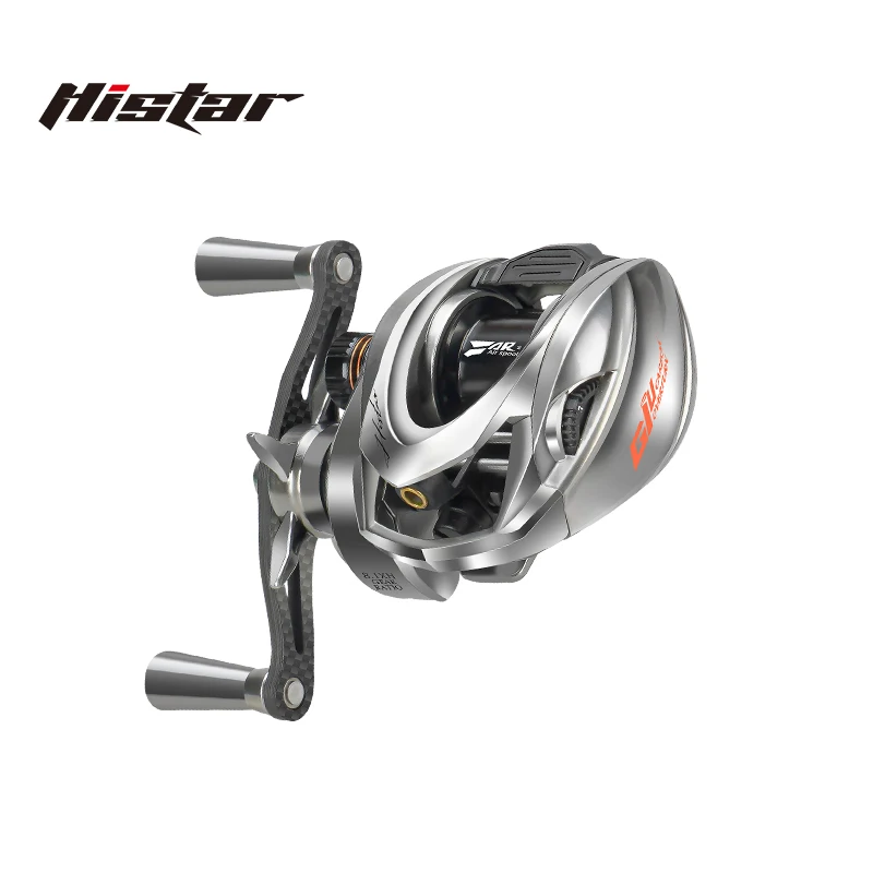 

HISTAR Giu BFS 3D Dynamic Suspension Magnetic Braking System 4kg Drag Power PCCF Carbon Fiber 5+1BB 99g Baitcasting Fishing Reel