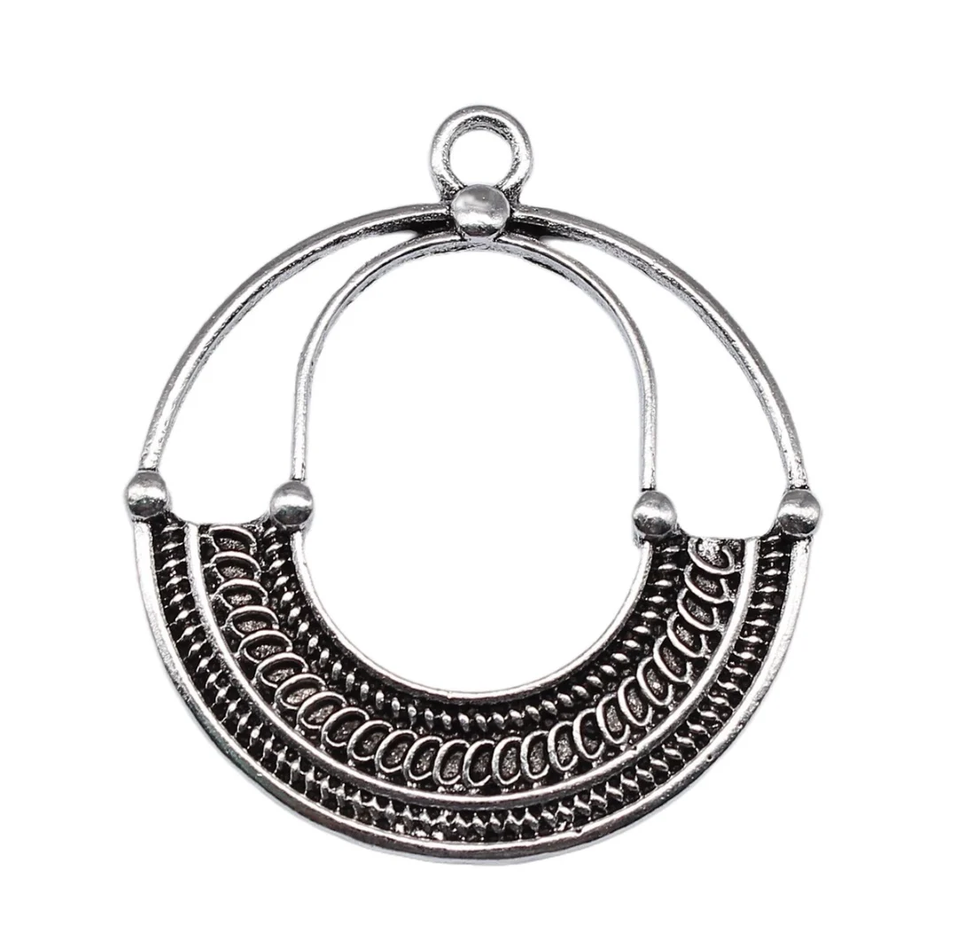 

5pcs 45x40mm Zinc alloy metal tibetan silver plated charm T0748 for jewelry making