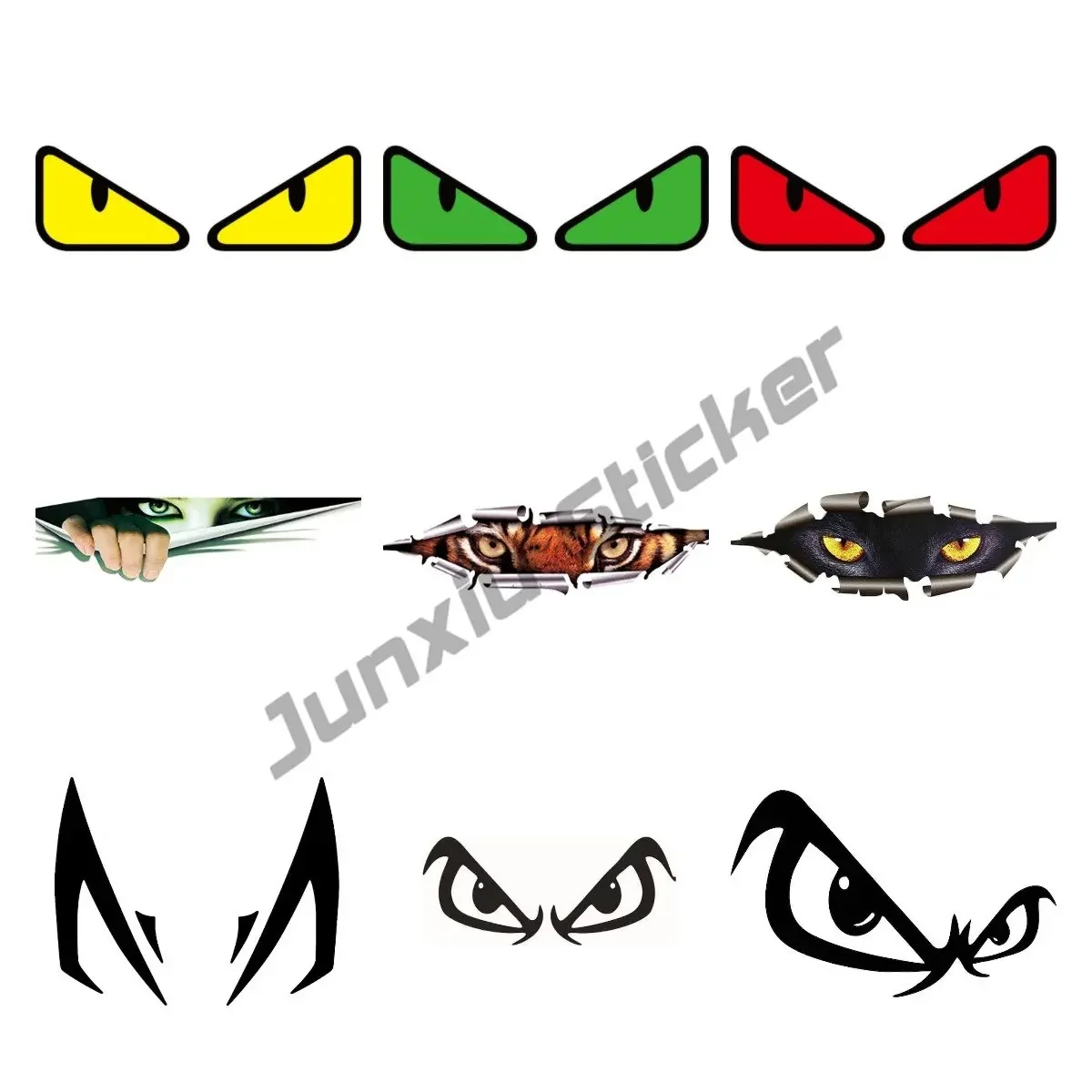 

Personality Eyes Vinyl Stickers Decal Cartoon Funny Motorcycle Helmet Car Accessories