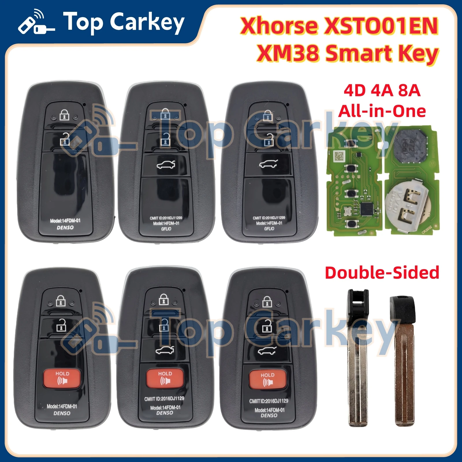 

Универсальный смарт-ключ Xhorse XSTO01EN VVDI XM38 с поддержкой чипов 4D, 4A, 8A для Camry, Levin, Highlander, Avalon, Crown, Vios, Corolla, RAV4