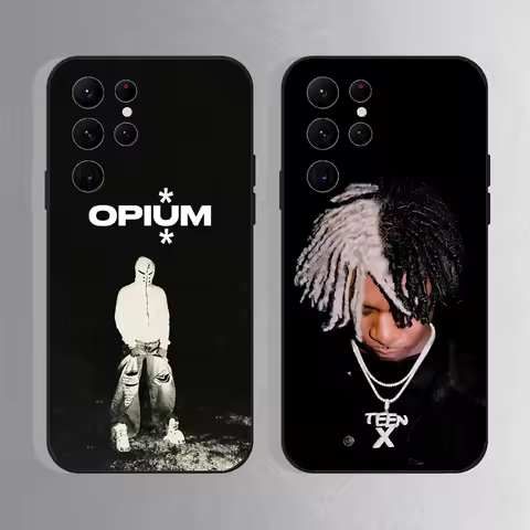 Rapper Ken Carson A Great Chaos Phone Case For Samsung S25,S24 Ultra,S20,S30 plus,S22 plus,S23,S30 Ultra 5G Silicone Black Shell