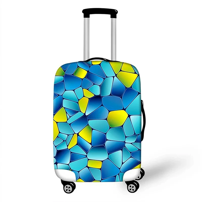 Geometry Pattern Luggage Dust Cover Thicken Elasticity Luggage Protctive Cover for 19-32 Inch Suitcase Cover Travel Accessories