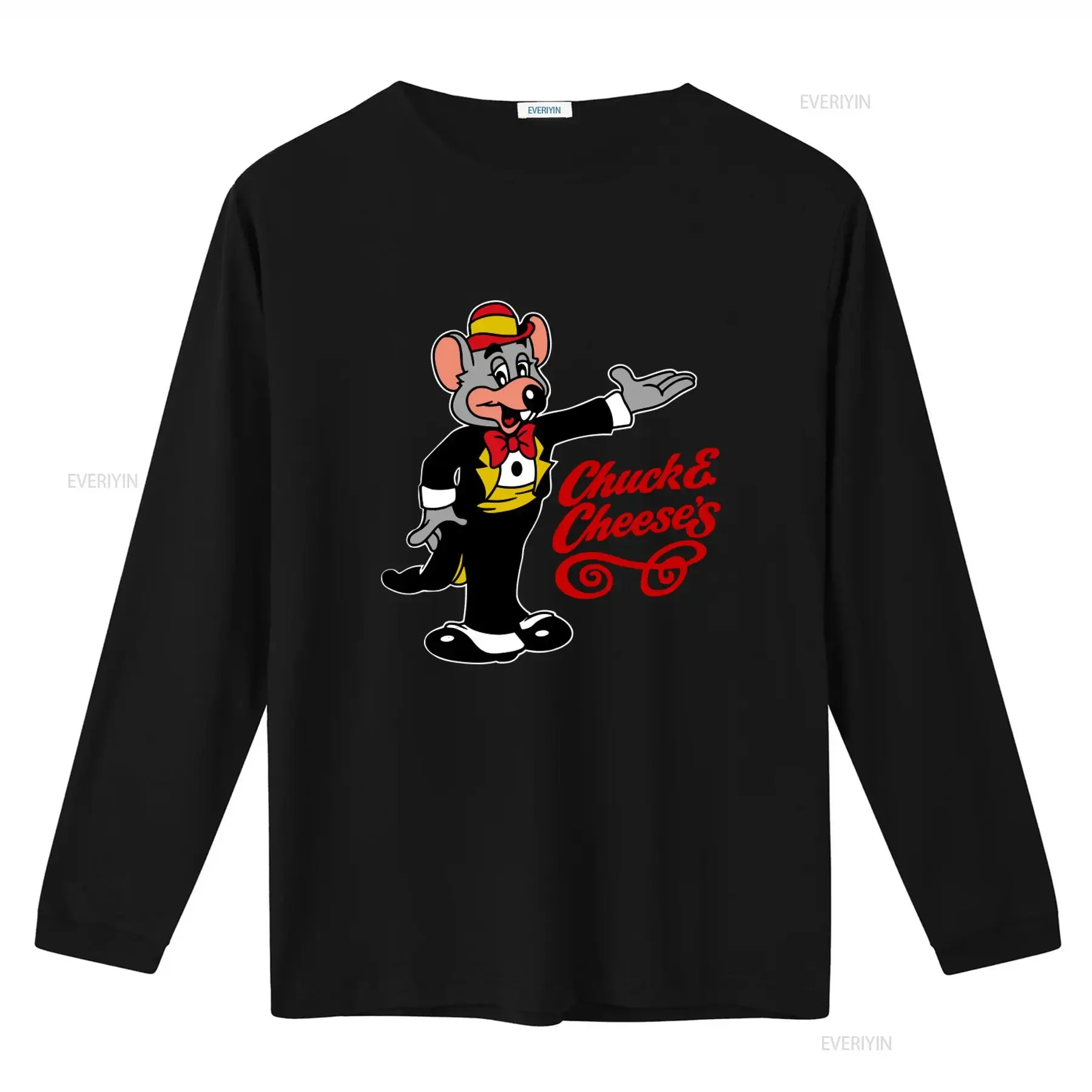 Retro Chuck E Cheese's T Shirt for Cartoon Mouse Print vintage Washed fashion Casual designer clothes Stylish Stretched