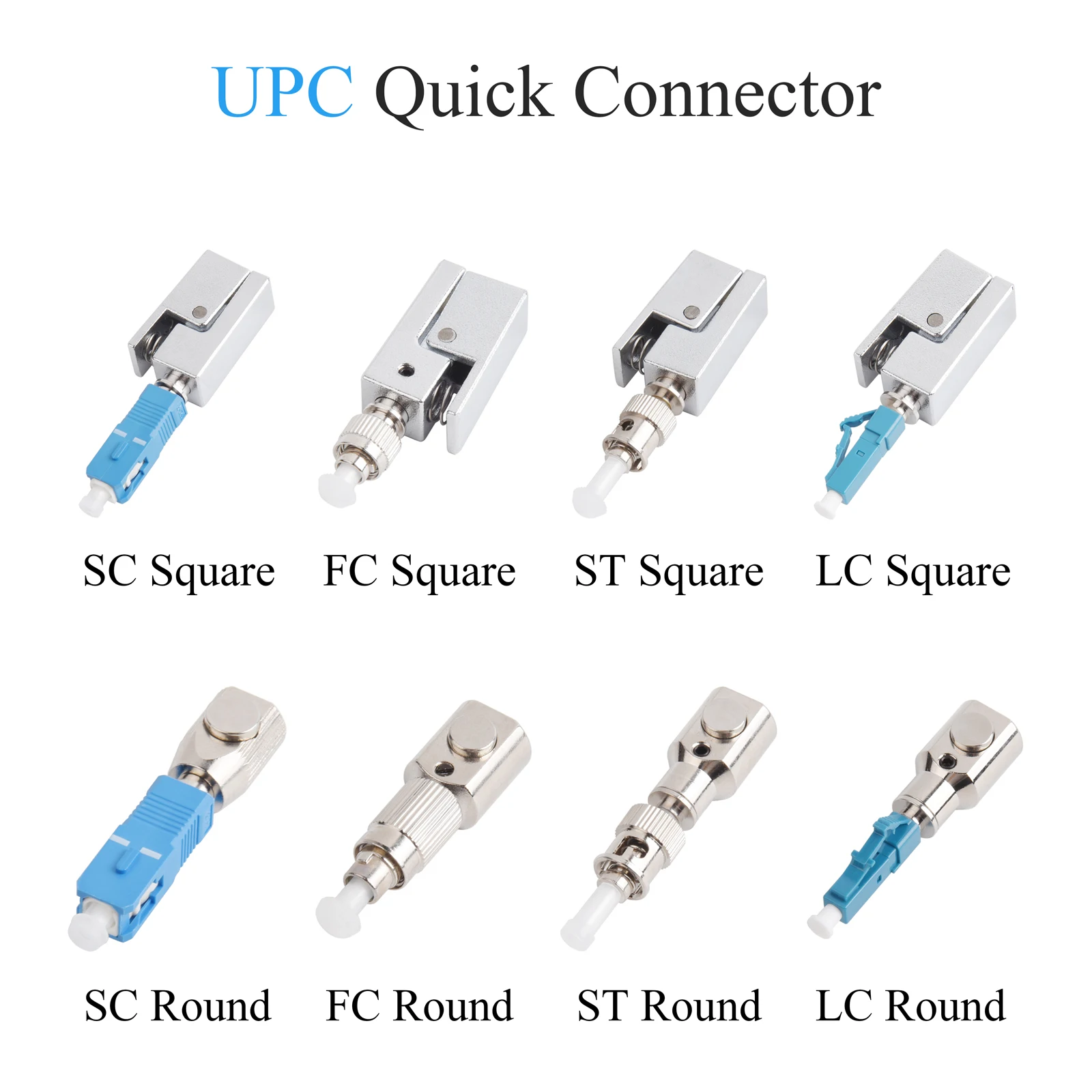 Fiber Optic Tool Kit 8/9/10 in 1 with 30km Visual Tester, Stripper, Cleaver, UPC Adapters for FC/SC/ST/LC Connector Maintenance