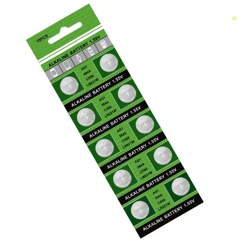 20pc/10pc High Capacity AG1/364/LR621 Button Cell Batteries for Lasts Electronic Device Use Power Supply Battery Dropshipping