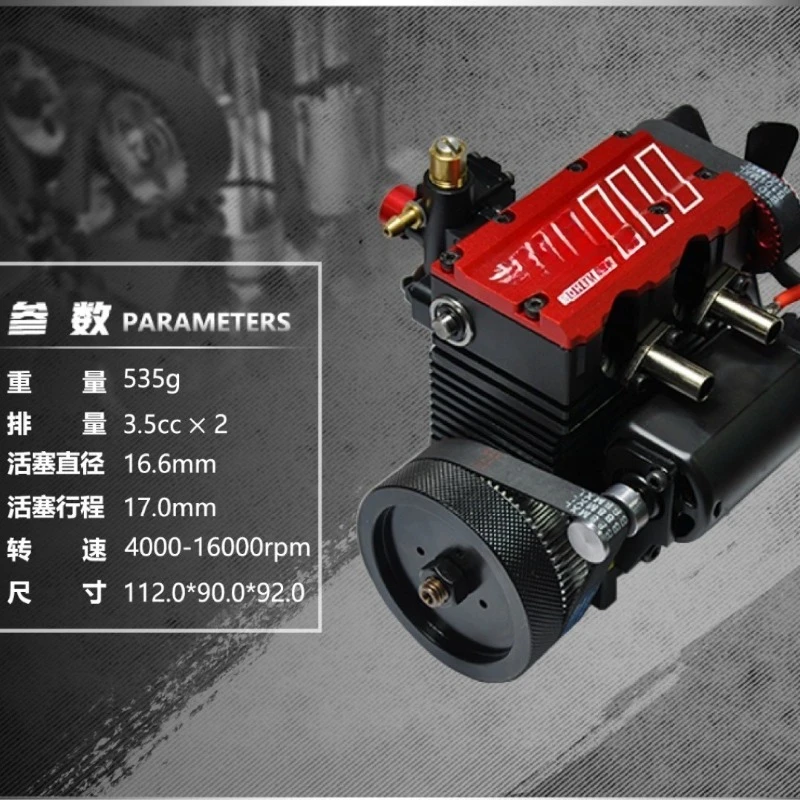Assembling L2 inline twin-cylinder methanol fuel engine model machinery