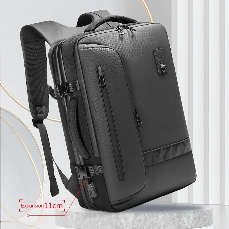 

Men 15.6 Inch Laptop Backpack Anti-theft Waterproof Schoolbag Expandable USB Charging Backpack Large Capacity Travel Backpacking