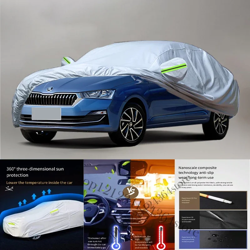 

For Skoda Spaceback Fit Outdoor Protection Full Car Covers Snow Cover Sunshade Waterproof Dustproof Exterior Car cover