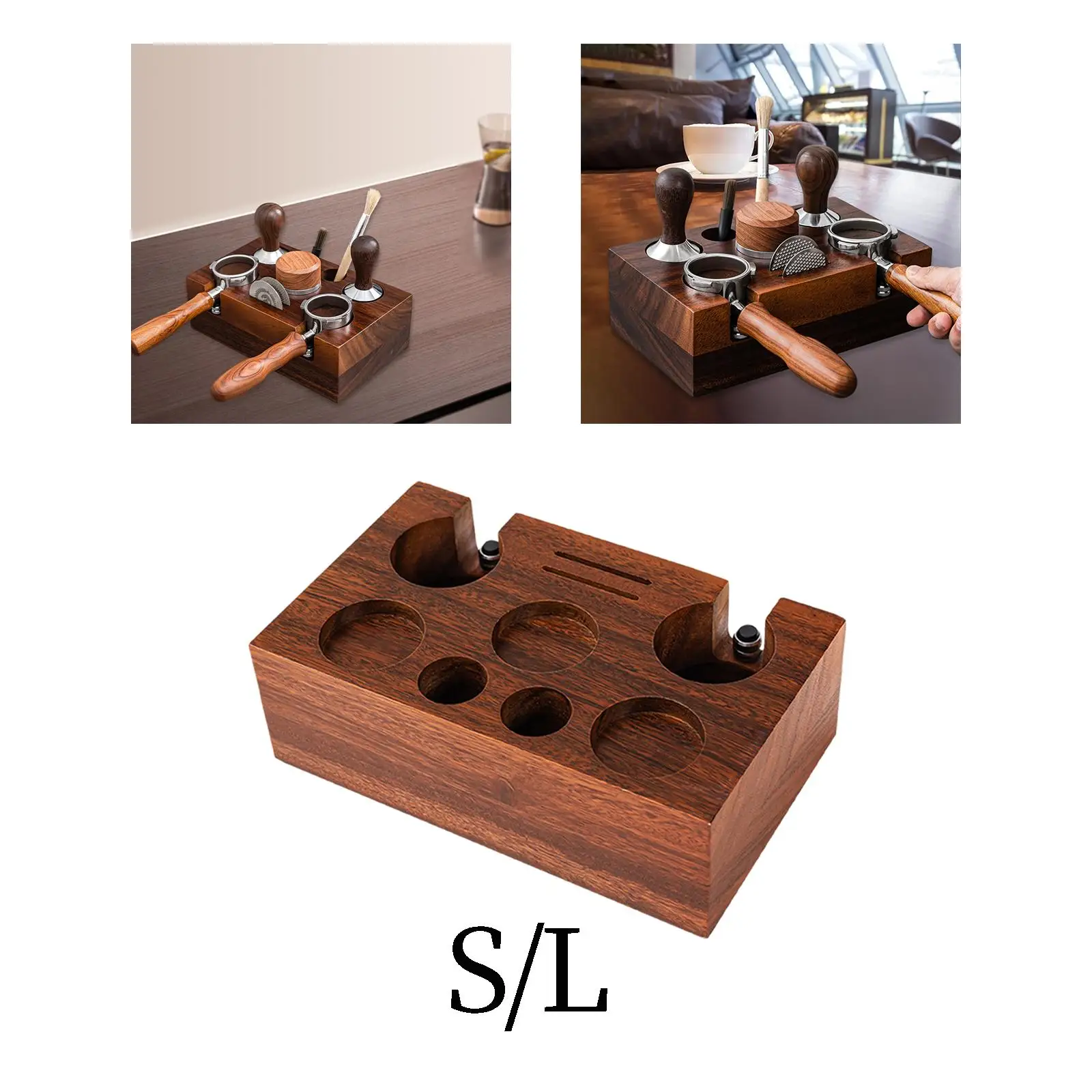 Espresso Pressing Station Support for coffee press and filter holder for
