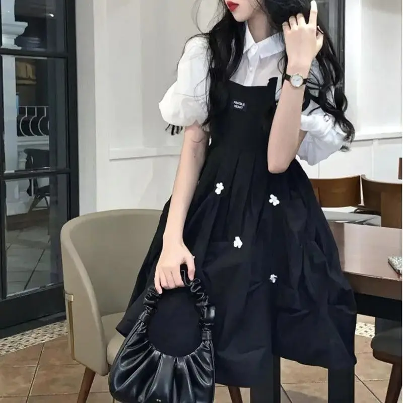 

Minimalist All-match 2024 Summer New Women's Square Collar Sleeveless Fashion Young Style Sweet Loose Chic Floral Strap Dress