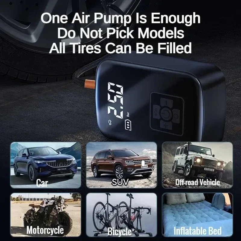 150PSI Portable Inflator Pump Automotive Air Compressor Motorcycle Bicycle Marine Wireless Electric Tire Charging Model