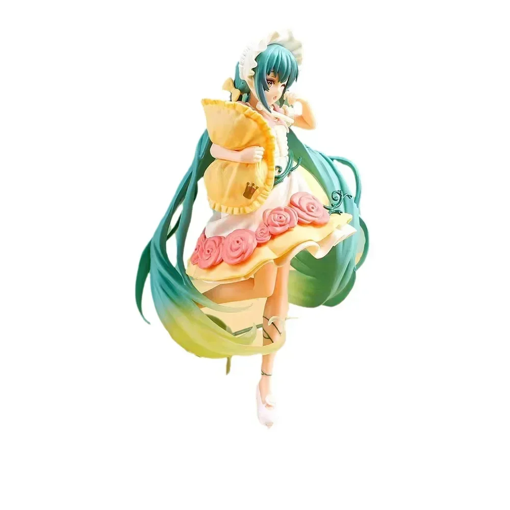 Bandai 21CM Hatsune Miku Anime Figure Fairy Mirror Sleeping Beauty Peripheral Figures Car Ornaments Model Decoration Toys Gift