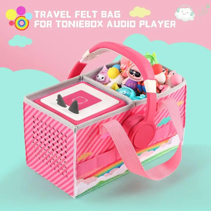 Tonibox-حقيبة حمل محمولة للسفر ، مجموعة مكبر صوت Tonebox sterter ، قماش من اللباد ، حقيبة تخزين قابلة للطي ، غلاف غطاء الحقيبة