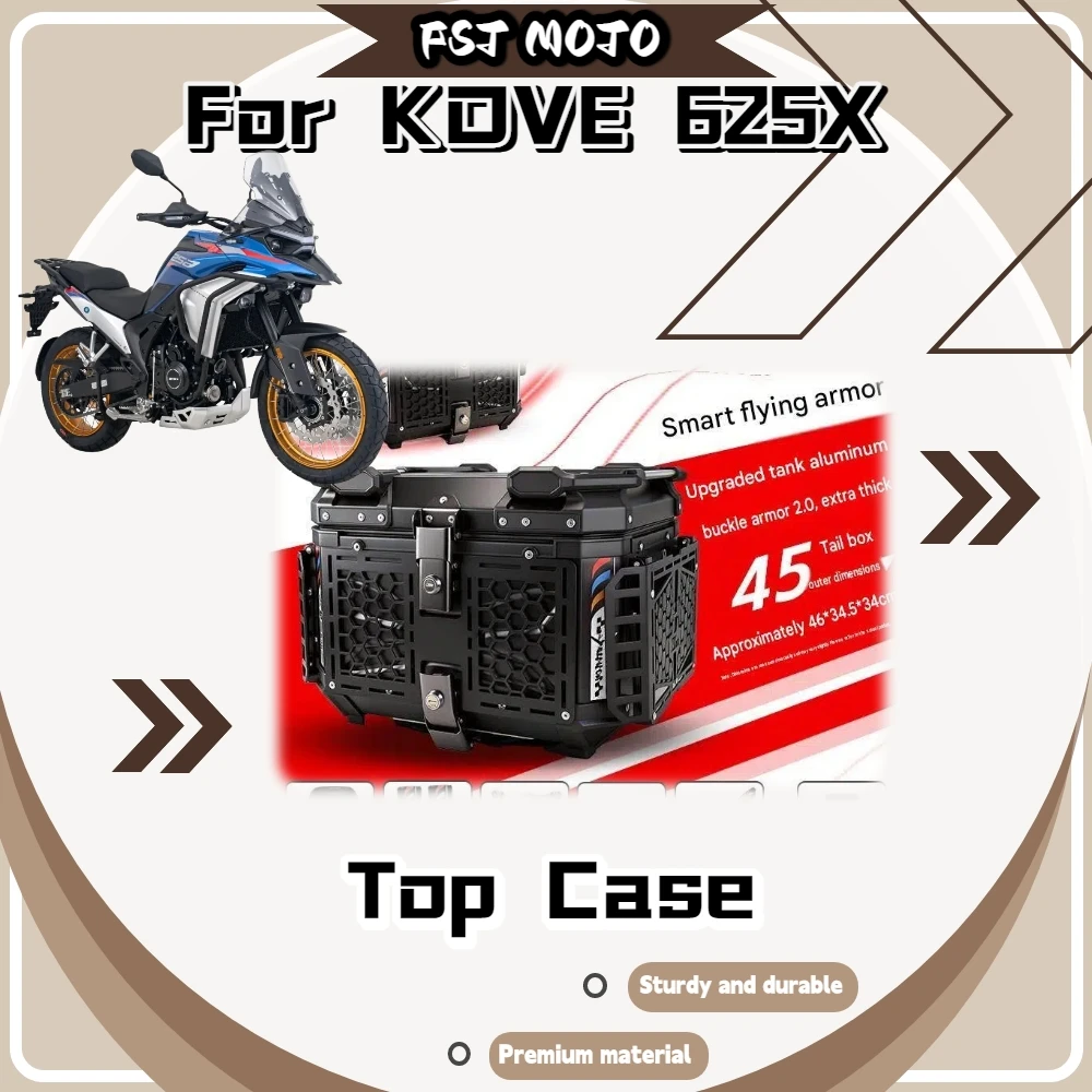 For Kove 625X 45L Quick‑Mount Flying‑Armor Top Case Multi‑Side Protection Wear‑Resistant Outdoor Riding Mod Accessories