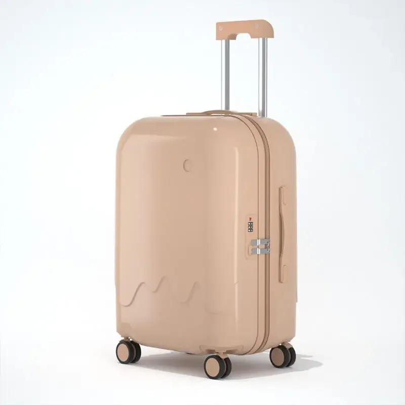 Trendy new ice cream unisex suitcase with universal wheels, password travel, large capacity travel suitcase