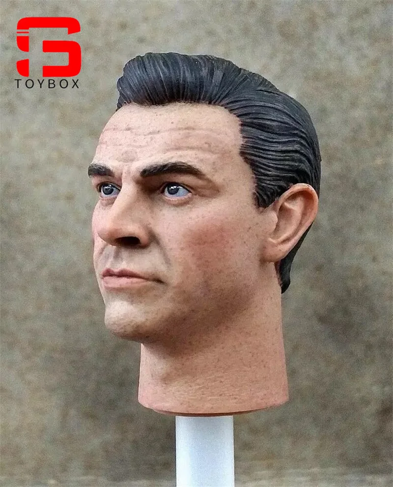 1/6 Scale Sean Connery Head Sculpt PVC Male Head Carving Model Fit 12'' Male Soldier Action Figure Body Dolls