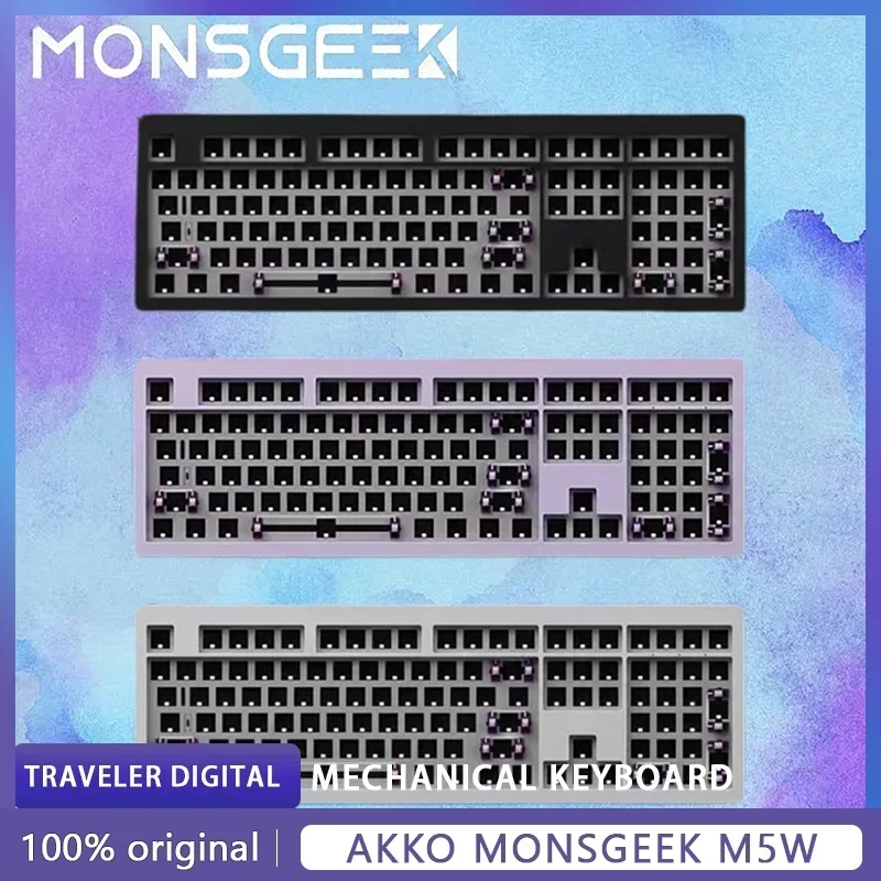 

AKKO Monsgeek M5W Mechanical Keyboard Kit RGB Hot-Swap Type-C Wireless Bluetooth Aluminum Alloy Tri-mode PC Gaming Keyboard