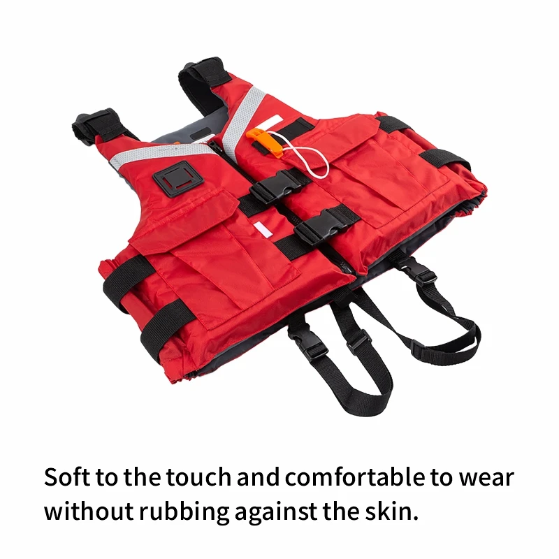 Men Women Rescue Suit Life Vest, Buoyancy Aid 50N Jetski Life Jacket Youth Swimming Surf Lifeguard PFD Kayaking Vest Size L XXL