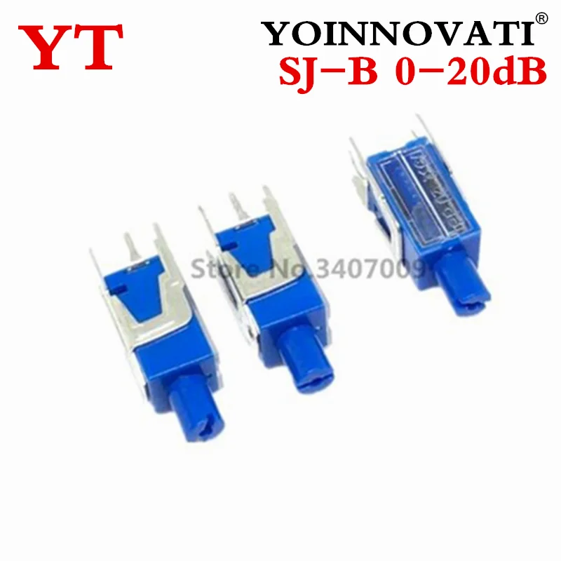 50pcs/lots Vertical adjustable attenuator SJ-B 0-20dB 75 Ohms 20DB 75ohm SJ-B CATV High frequency attenuator