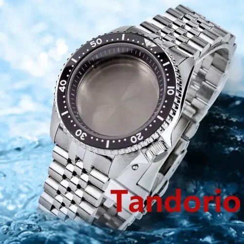 

Tandorio 41mm Sapphire Glass 20ATM Waterproof Mens Diver Watch Case fit NH34 NH35A NH36A SKX007 Automatic Movement Ceramic Bezel