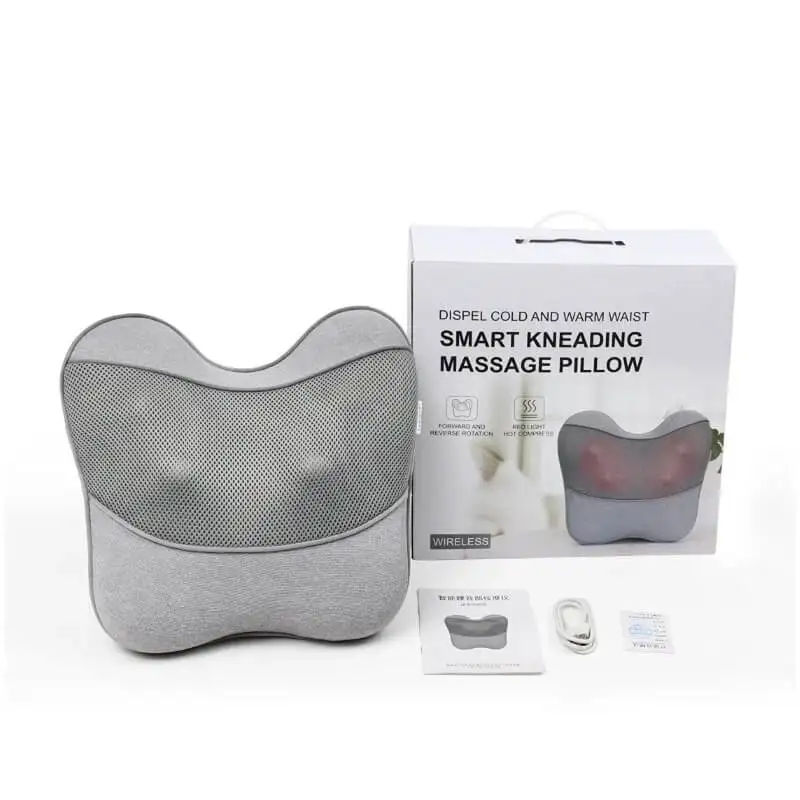 ネックマッサージャー多機能枕 3D こねる加熱マッサージ機頸椎枕指圧深部組織療法大人の枕