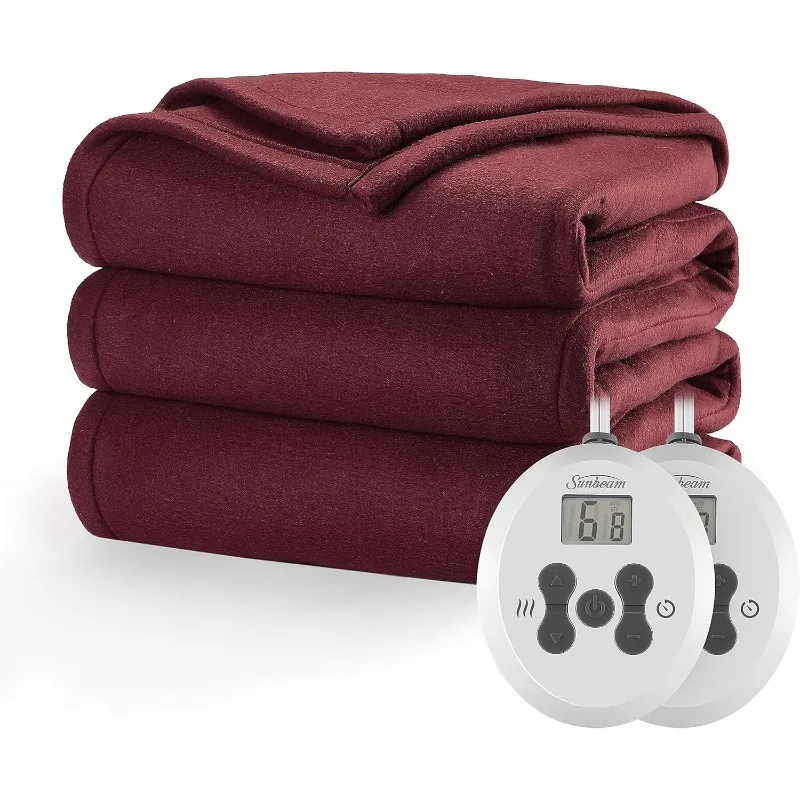 Electric Blanket, 12 Heat Settings, 12 Hours Optional Automatic Shutdown, Fast Heating, Machine Washable, Warm and Comfortable