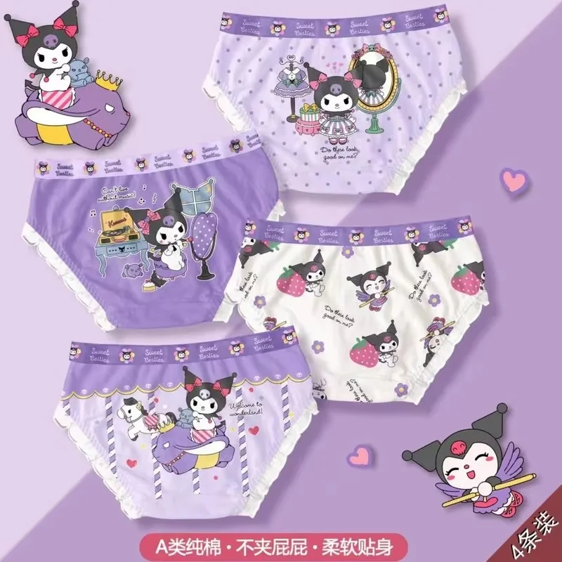 Sanrio Kuromi Melody Child Boy Panties Women'S Briefs Underwear Children'S Boxer Panties Girl Shorts Boxed Briefs Shorts Gifts