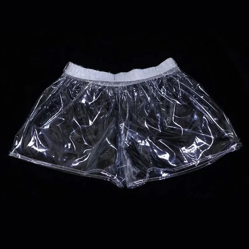 Sexy Couple Transparent PVC Plastic Shorts ABDL Soft Smooth Leak Proof Incontinence Diaper Pantie Waterproof Private Party Pants