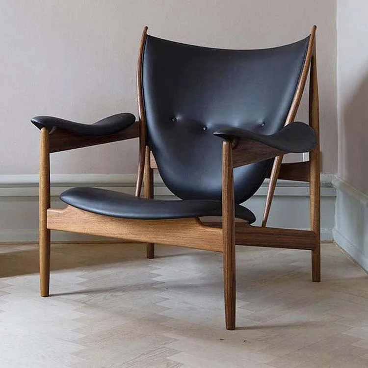 Bank Massivholz-Freizeitstuhl Designer Single Reading Retro Home kreatives Sofa