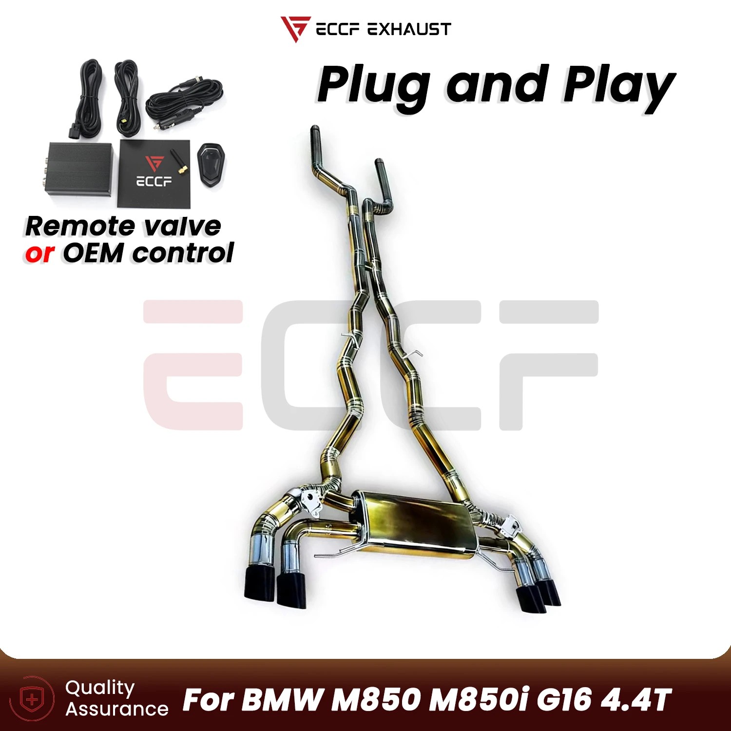 For BMW M850 M850i G16 4.4T Titanium Catback Exhaust System Plug and Play Performance Upgrade Easy Installation