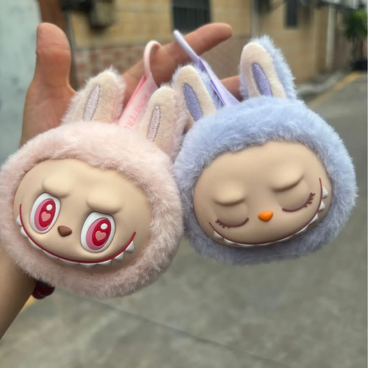 New Labubu Anime Sitting 2nd Generation Little Head Model Toy Cute Monster Replica Keychain Toy Birthday Gifts