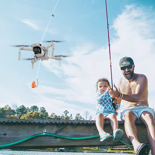 Imagen 2 del producto Sistema BRDRC Airdrop para DJI Mini 4K/Mini 2/SE/Mavic Mini Drone Airdrop sistema de caída de aire lanzador cebo de pesca regalo entrega de lanzamiento