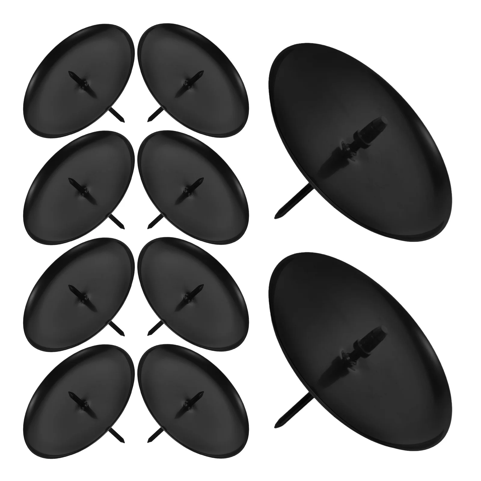 

10pcs Plate Metal Iron Trays For Christmas Pillar Candles Decorative Holder Fireplace Dining Table Party Wedding
