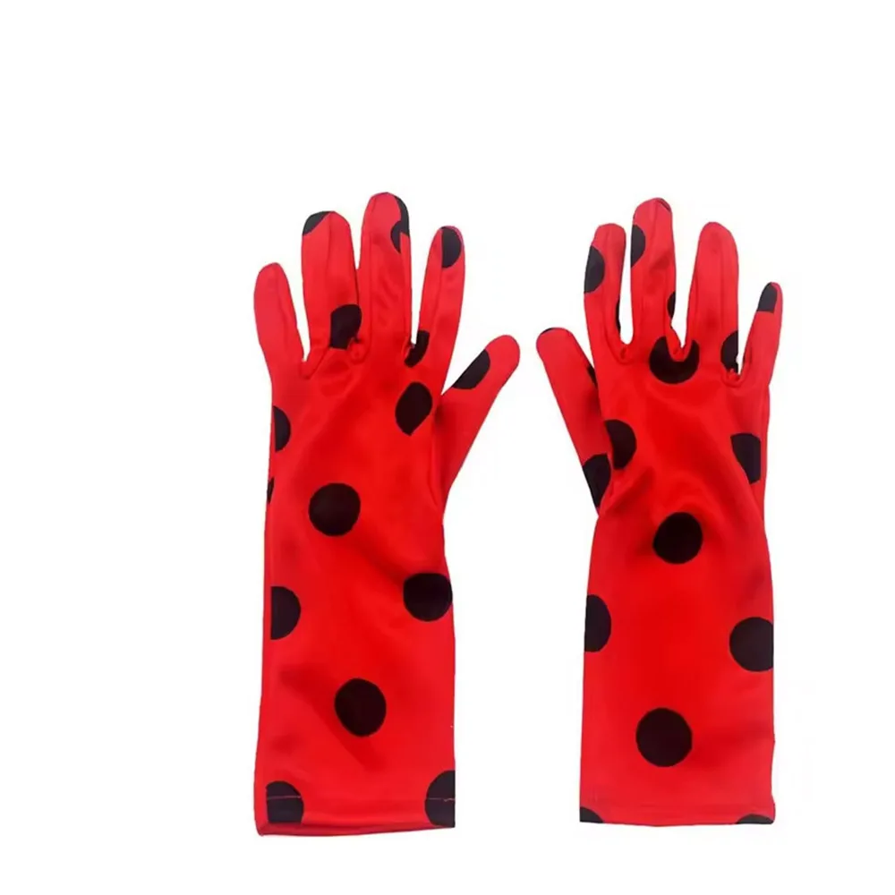 Ladybird de dibujos animados, diadema bonita, alas y máscaras de mariquita, accesorios de disfraz para niñas y niños, vestido de Halloween