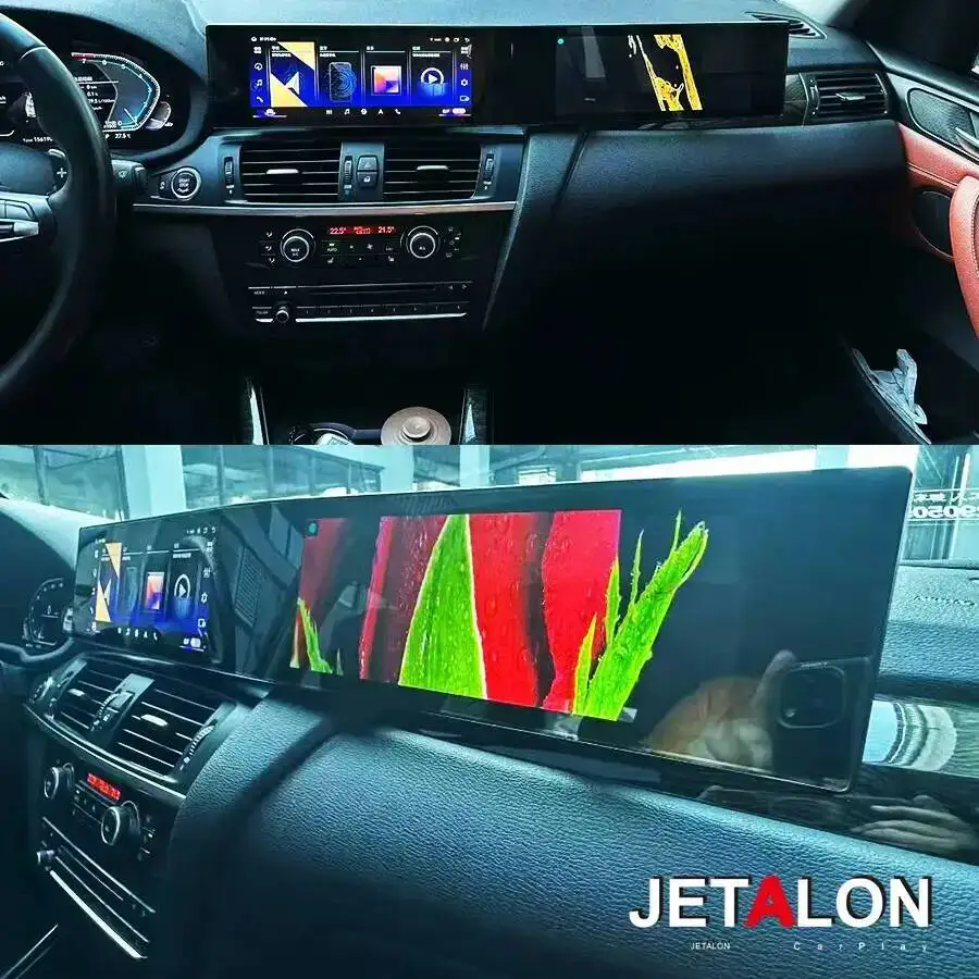 21inch Dual Screen CarPlay For BMW E60 E61 E63 E64 2003-2010 CCC CIC Android 15 Navi Multimedia Video Player Stereo Wifi 4G view 2