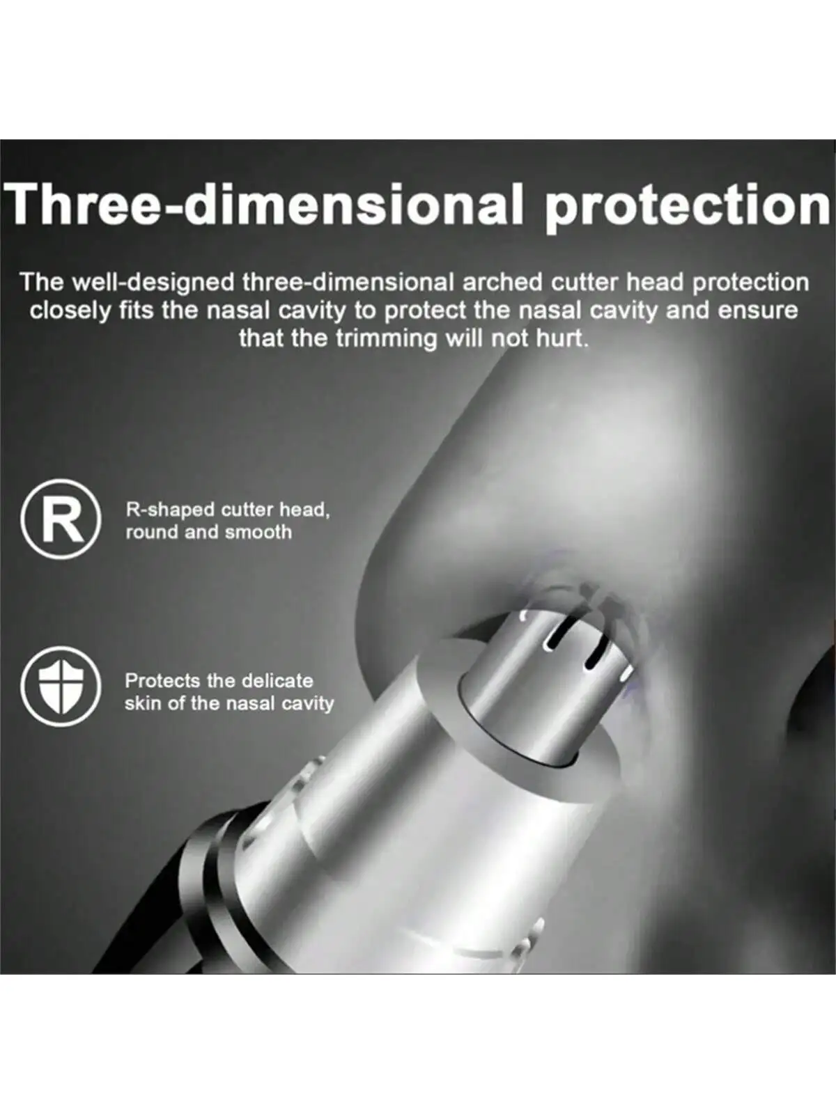 ماكينة تشذيب شعر الأنف والأذن 2026، للرجال من الفولاذ المقاوم للصدأ، مزيل شعر محمول قابل للغسل يدويًا يعمل بالبطارية (بدون بطارية) #2