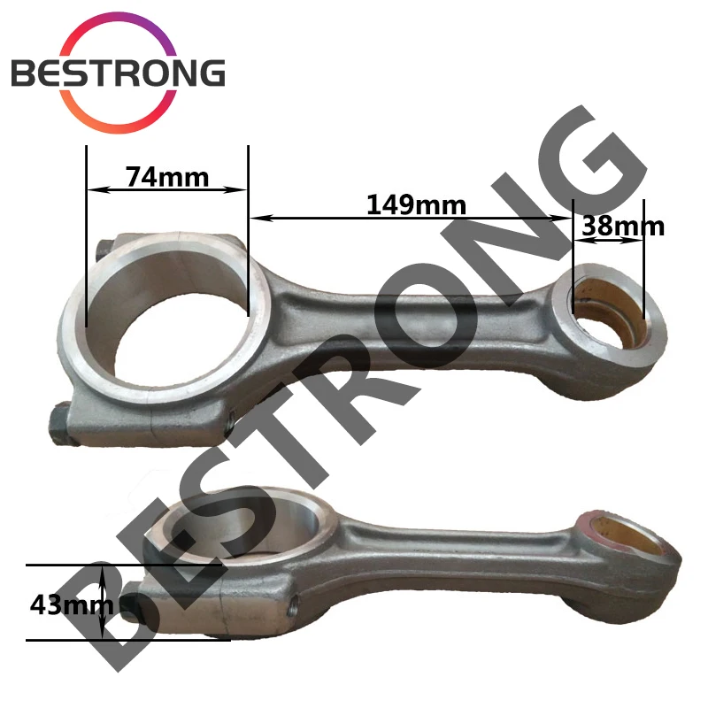 Connecting Rod For AMEC YM28 YM1125 1125 Water Cooled Diesel Engine Spare Parts