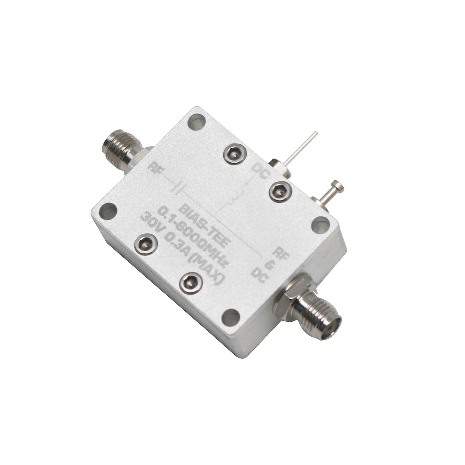 10M-6Ghz Bias Tee RF DC Block RF Isolator Coaxial Biased for HAM Radio LNA Amplifier SDR Receiver Drone ADS-B WiFi Satellite