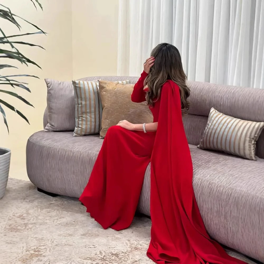 Vestidos rojos para mujer, vestidos sexis de un solo hombro con envoltura de cadera de Oriente Medio, vestidos de fiesta de noche formales con recortes simples