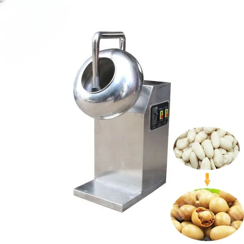 Automatic Peanut Snacks Making Caramelized Nuts Machine Groundnut Chocolate Coating Machine Peanut Coating Machine