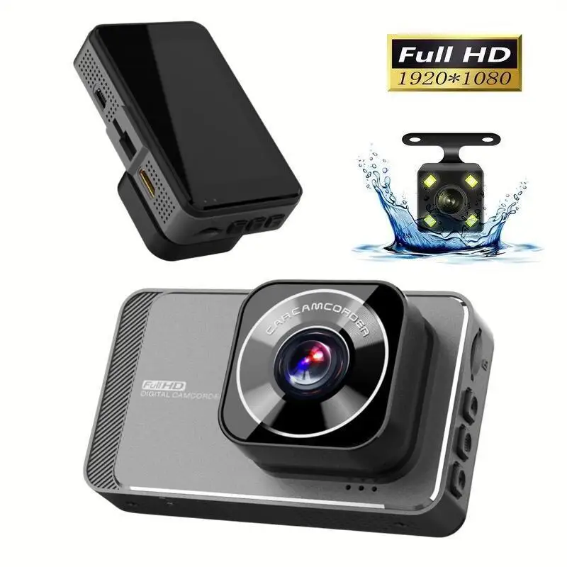 

3 Inch 4K+2K Dual Channel Dash Cam, 1080P HD Dual Lens Car DVR