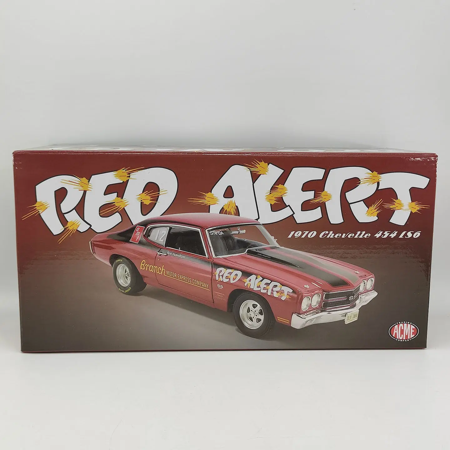 Diecast ACME 1:18 Scale 1970 Chevelle 454 LS6 Full Door Alloy Car Model