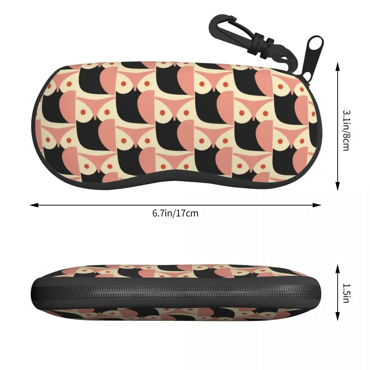 Custom Owl Chalky Pink Pattern Orla Kiely Shell custodie protettive per occhiali custodia per occhiali da sole carina