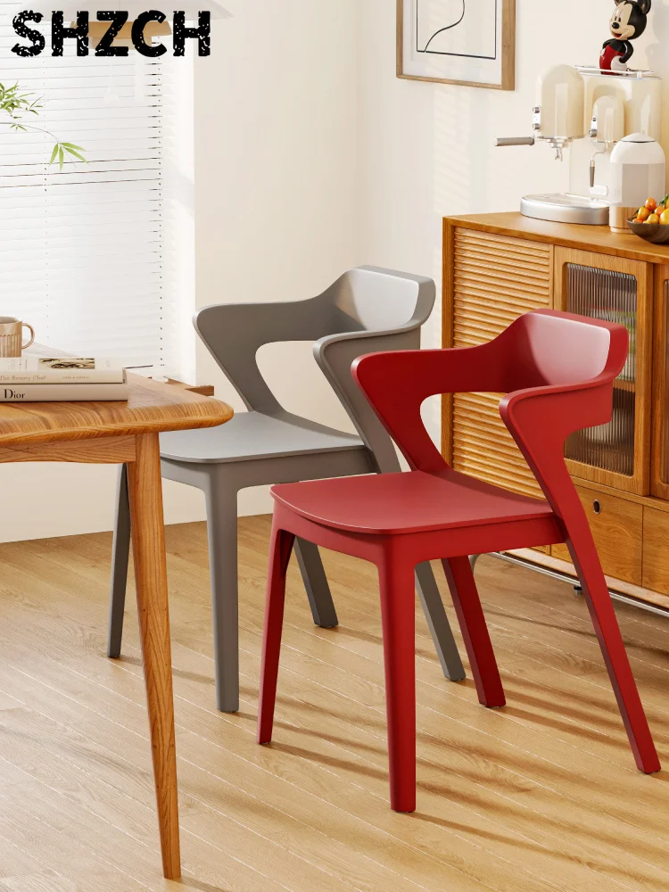 Muebles Plastic Chair Home Dining Chairs Luxury Celebrities Negotiate Backrest Stool Living Room Sillas Para Comedor Cadeira